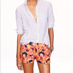 ☀️J.CREW Hibiscus Floral Shorts, size 2, NWT